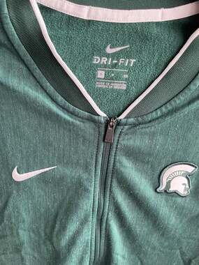 Nike Dri-FIT Michigan State Spartans 1/4 Zip Pullover Training Jacket Size Small